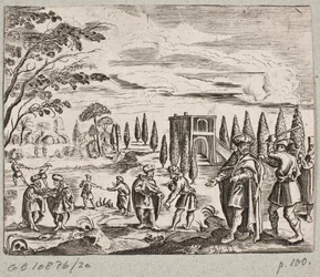 Illustrazione per Adam Olearius, “Persianischer Rosenthal von einem Sinnreichen Poeten Schich Saadi [...]”, Schleswig 1660