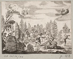 Illustrazione per Adam Olearius, "Persianischer Rosenthal von einem Sinnreichen Poeten Schich Saadi [...]", Schleswig 1660
