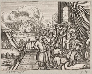 Illustrazione per Adam Olearius, "Persianischer Rosenthal von einem Sinnreichen Poeten Schich Saadi [...]", Schleswig 1660