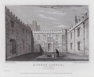 Castello di Hornby, cortile interno, Yorkshire