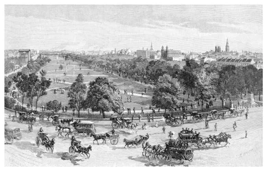Hyde Park, Sydney, Nuovo Galles del Sud, Australia, 1886