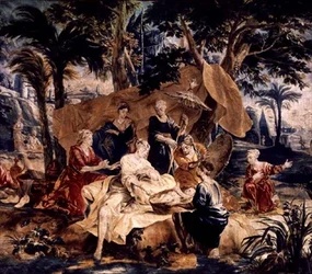 Il Ritrovamento di Mosè, realizzato nei laboratori di Frans e Pieter van de Borcht (c.1763)