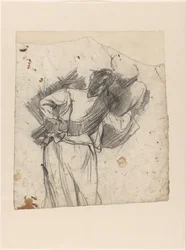 Due figure in piedi, abbracciate, viste di schiena