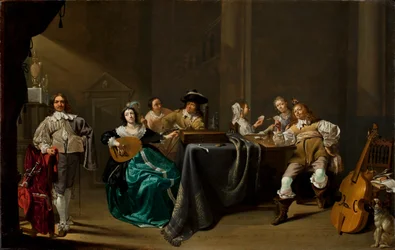 Giocatori di carte e festaioli
