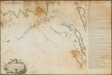La battaglia della baia di Viborg, 1790 Mappa, 1790
