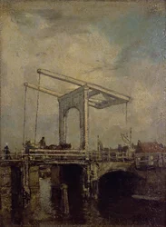 Un ponte levatoio in una città olandese, 1875