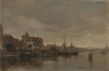 Lo Schreierstoren con il ponte sul Gelderse Kade ad Amsterdam
