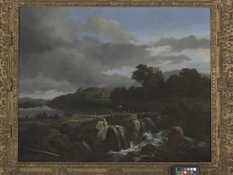 Paesaggio con cascata