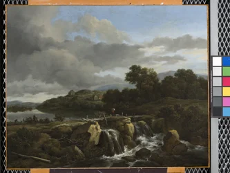 Paesaggio con cascata