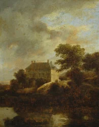 Paesaggio con casa di campagna