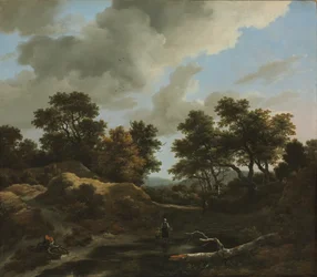 Paesaggio boscoso e collinare, 1660s