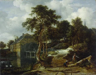 Paesaggio con mulino ad acqua