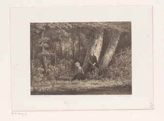 Due ragazze nel bosco