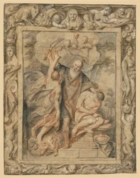 Il sacrificio di Isacco (Gen. 22,1-12) in una bordura figurata