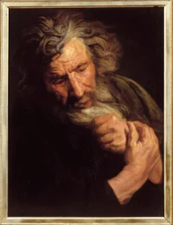 Testa di vecchio. Dipinto di Jacob Jordaens