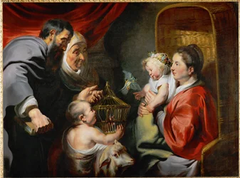 Santa Maria con il Bambino e i Santi (olio su tela)