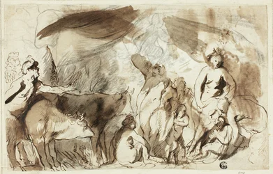 Studio per il Sine Baccho et Cerere Friget Venus (recto); Famiglia di Dario davanti ad Alessandro (verso)