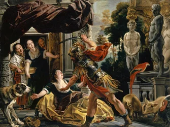 Ulisse minaccia Circe, c.1630-35