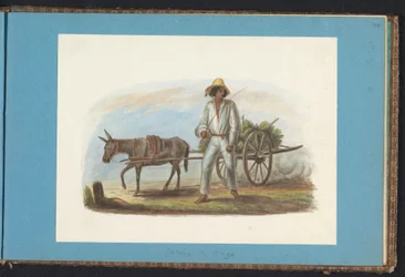 Uomo con carro di banane