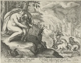 Venere incoraggia Cupido a scoccare una freccia verso Plutone