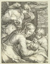 Madonna con bambino e due angeli