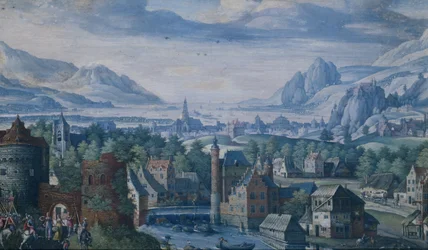 Paesaggio con la storia della figlia di Iefte