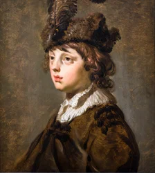 Giovane ragazzo con berretto, v