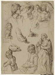Studio di mani e figure