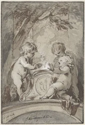 Allegoria con tre putti presso un altare