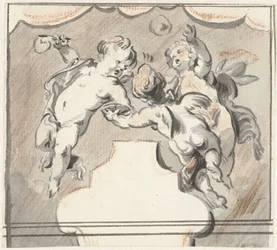 Tre putti fluttuanti