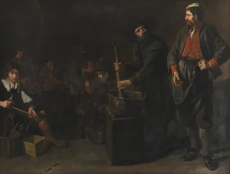 Una fabbrica di vetro e corallo