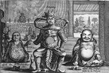 Dei cinesi tra cui Shou-hsing, il dio della longevità, da un resoconto di un