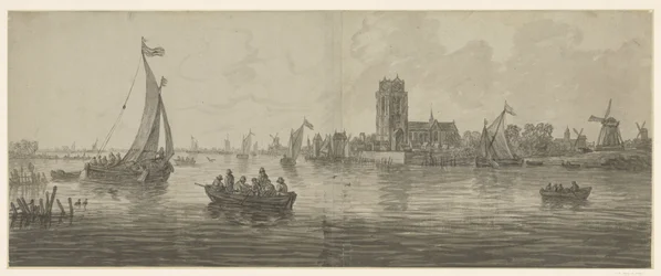 Veduta di Dordrecht da sud-ovest