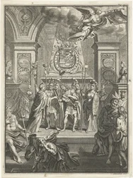 Maria Stuart consegna il bastone di comando a Guglielmo III