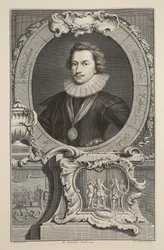 Ritratto di George Villiers, Duca di Buckingham, illustrazione da 