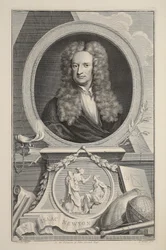 Ritratto di Isaac Newton, illustrazione da 