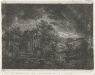Paesaggio al chiaro di luna