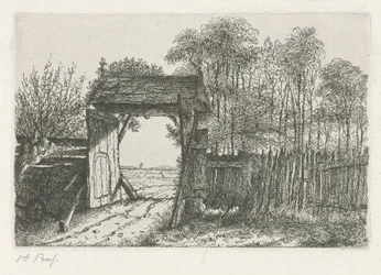 Porta della fattoria aperta