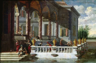 Palazzo italiano con galleria e terrazza