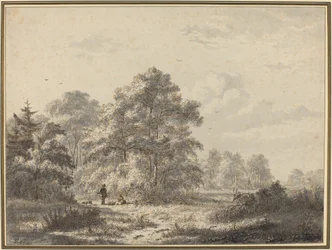 Cacciatori al margine del bosco