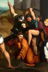 La salita al Calvario, particolare, 1535-1534 circa (olio su tela)