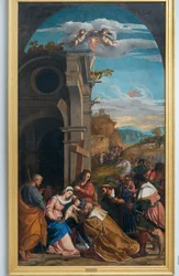 Adorazione dei Magi alla presenza di Sant