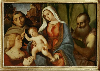 Sacra Conversazione: Madonna con bambino, Sant