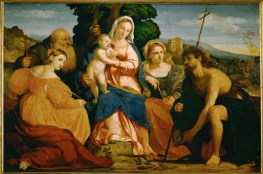 Madonna con Bambino e Santi (legno di pioppo)