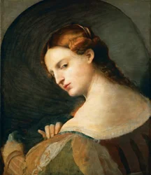 Ritratto di giovane donna di profilo