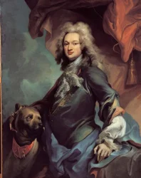 Ritratto di un signore con cane