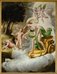 Venere guidata da Amor verso il defunto Adone ...