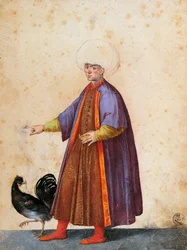 Uomo turco con turbante, disegno di Jacopo Ligozzi (1547-1627)
