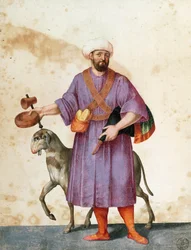 Pastore turco con pecore, disegno di Jacopo Ligozzi (1547-1627)