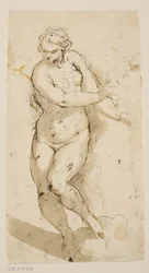 Nudo femminile in cammino